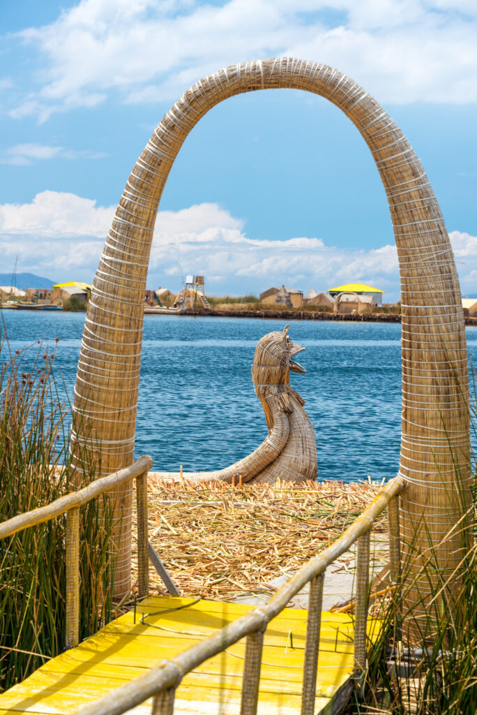 arch and reed boat